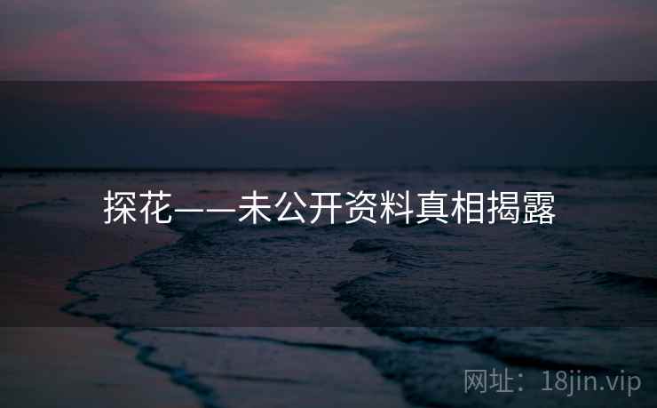 探花——未公开资料真相揭露